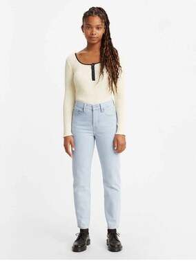 Levi's Premium Wedgie Straight Ankle Jeans in Light Wash Size 24